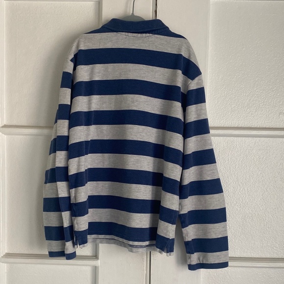 Boys Lacoste Navy/Grey Stripe Polo size 12 - Picture 2 of 3